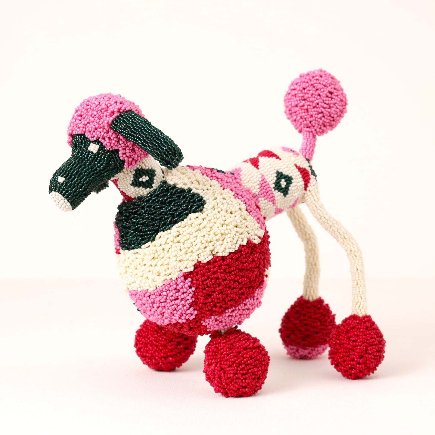beaded poodle art