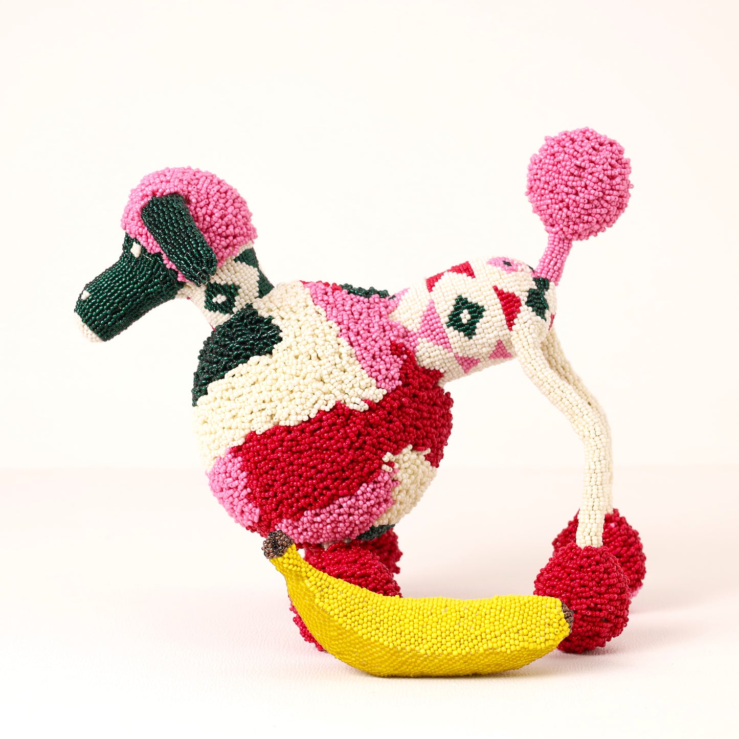 beaded poodle art