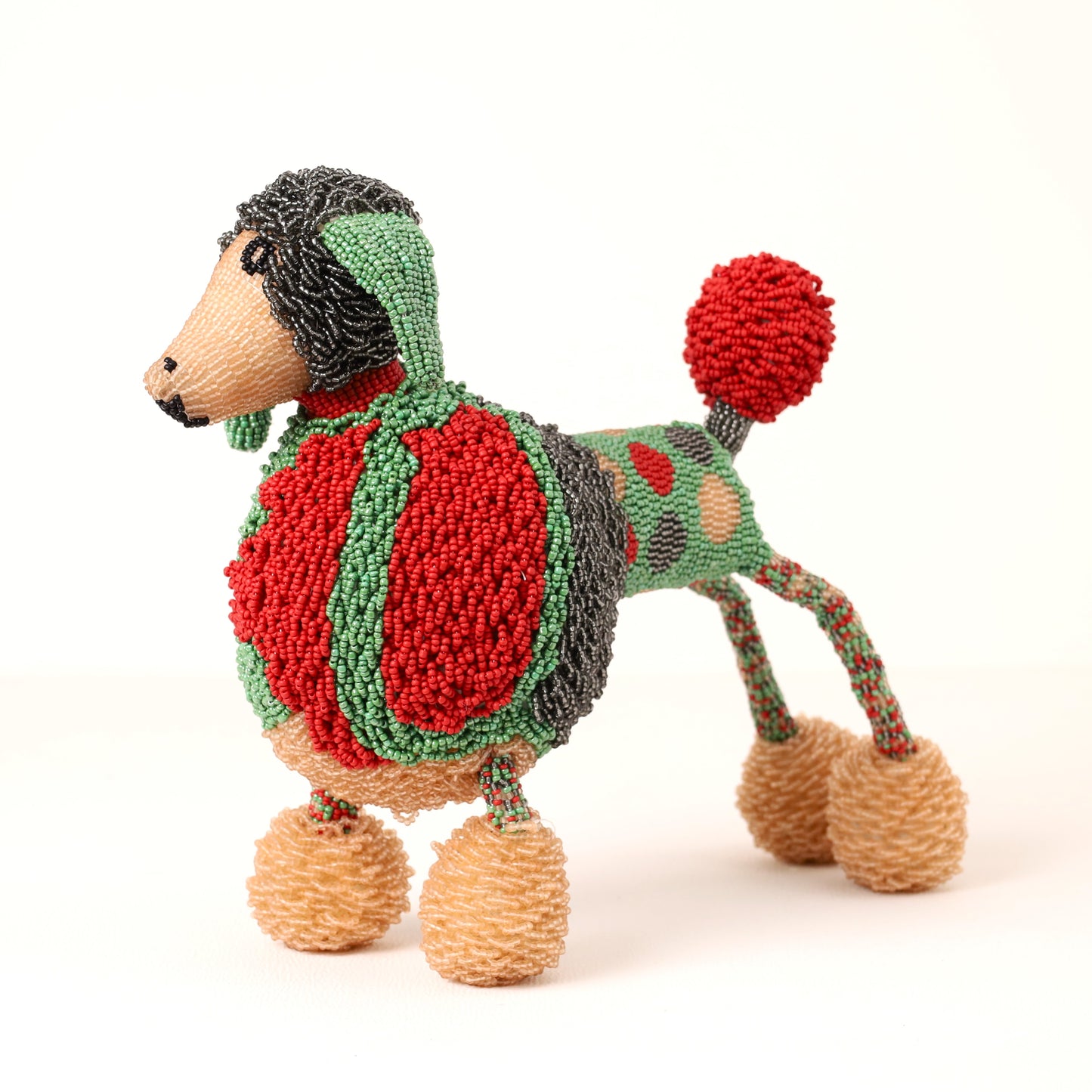 beaded poodle art