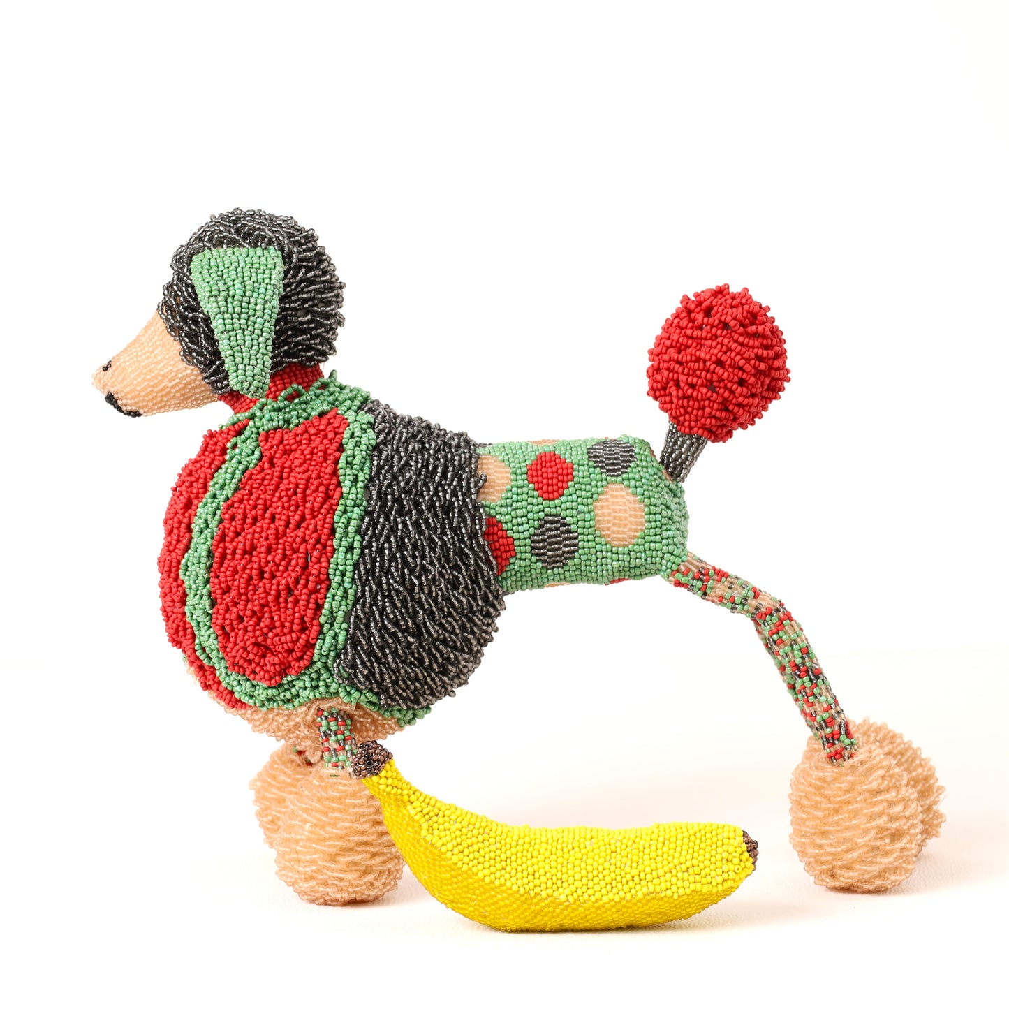 beaded poodle art
