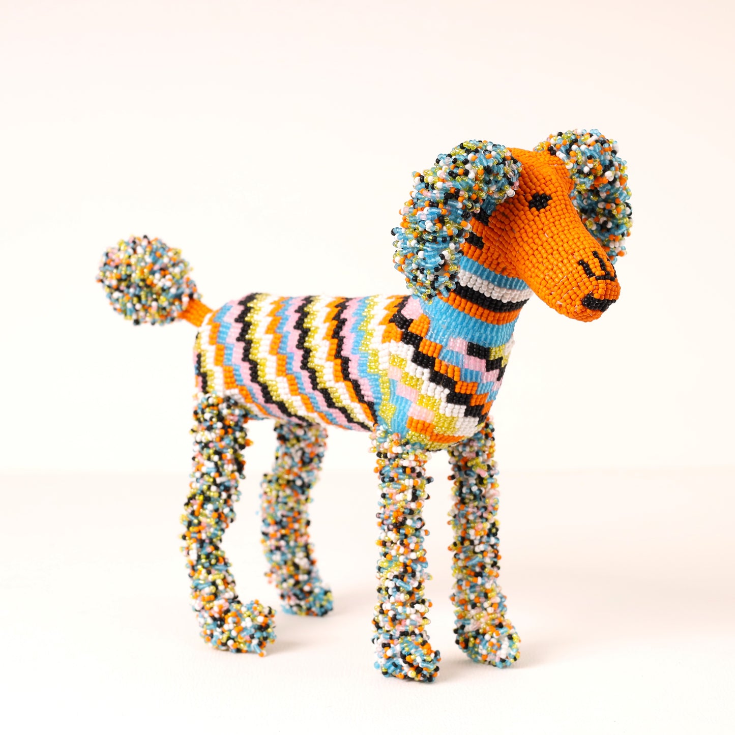 beaded poodle art