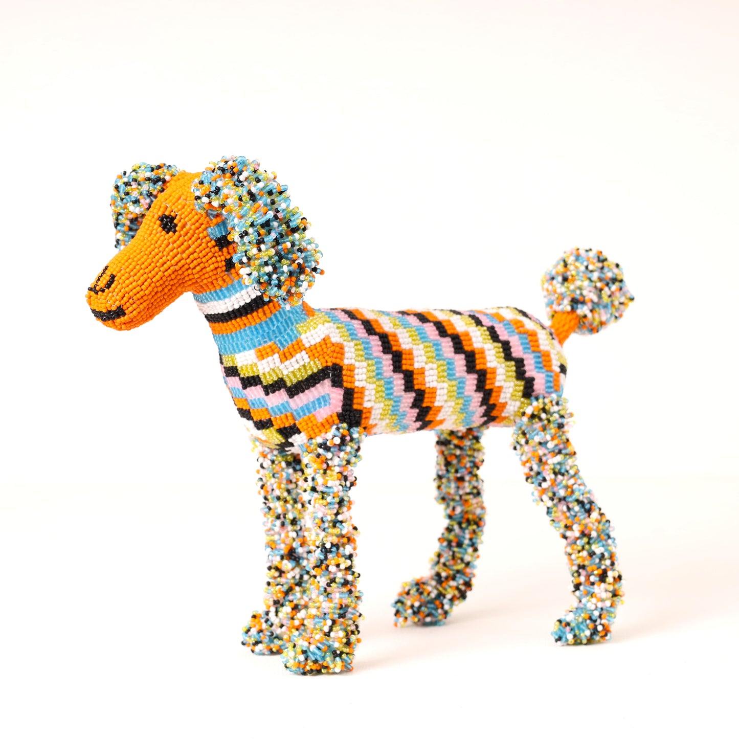 beaded poodle art