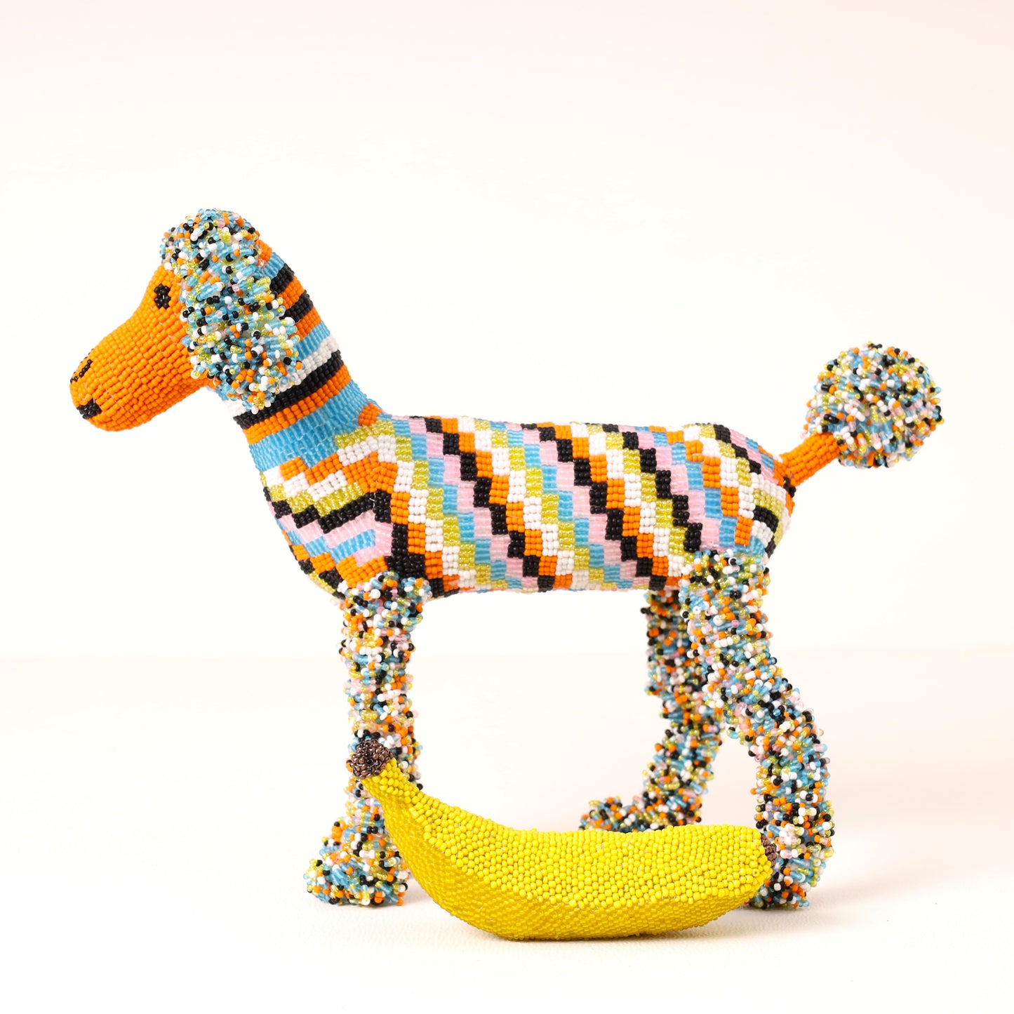 beaded poodle art