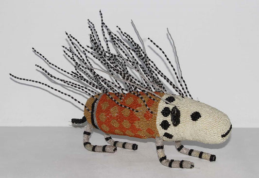 beaded porcupine art