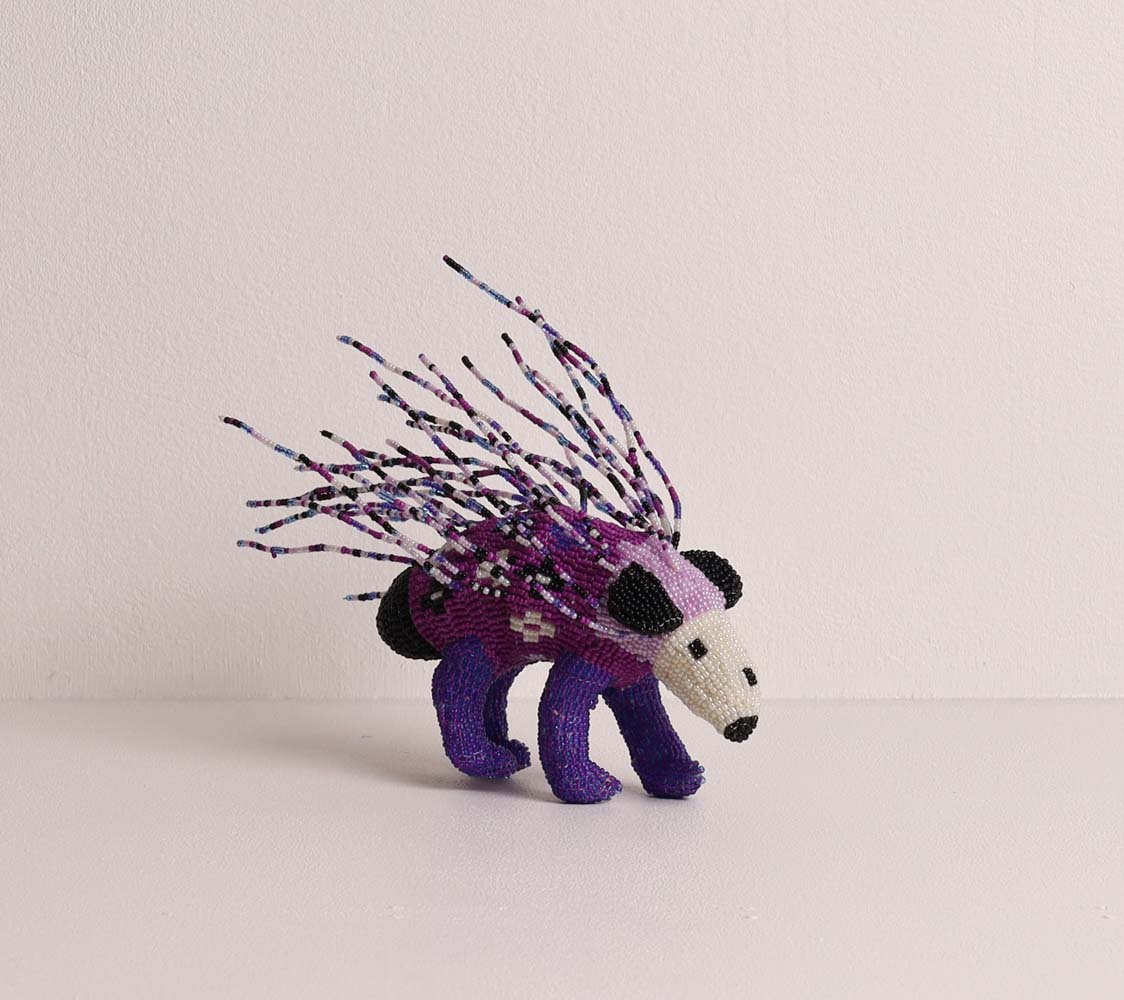 beaded porcupine art