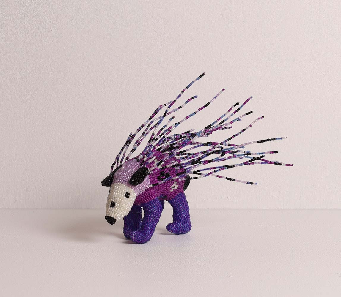 beaded porcupine art