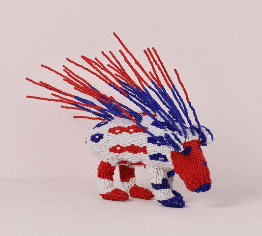 beaded porcupine art