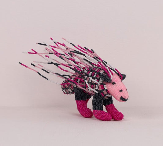 beaded porcupine art