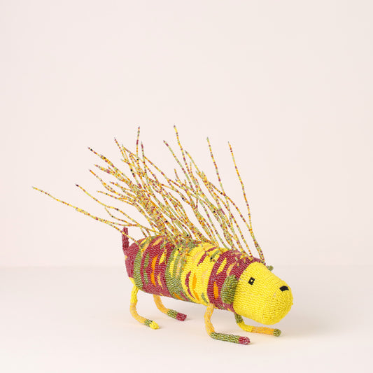 beaded porcupine art