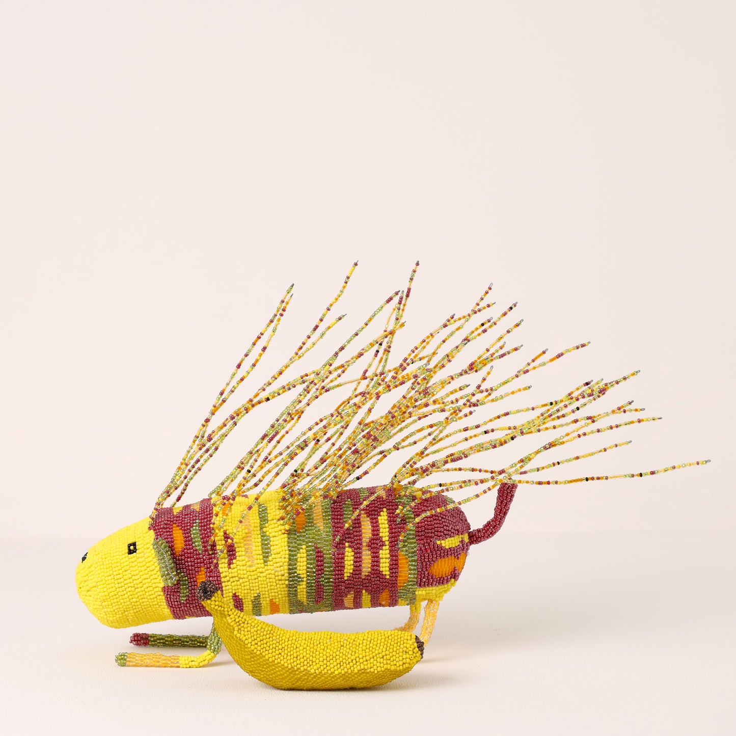 beaded porcupine art