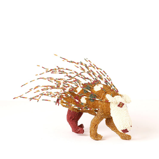 beaded porcupine art