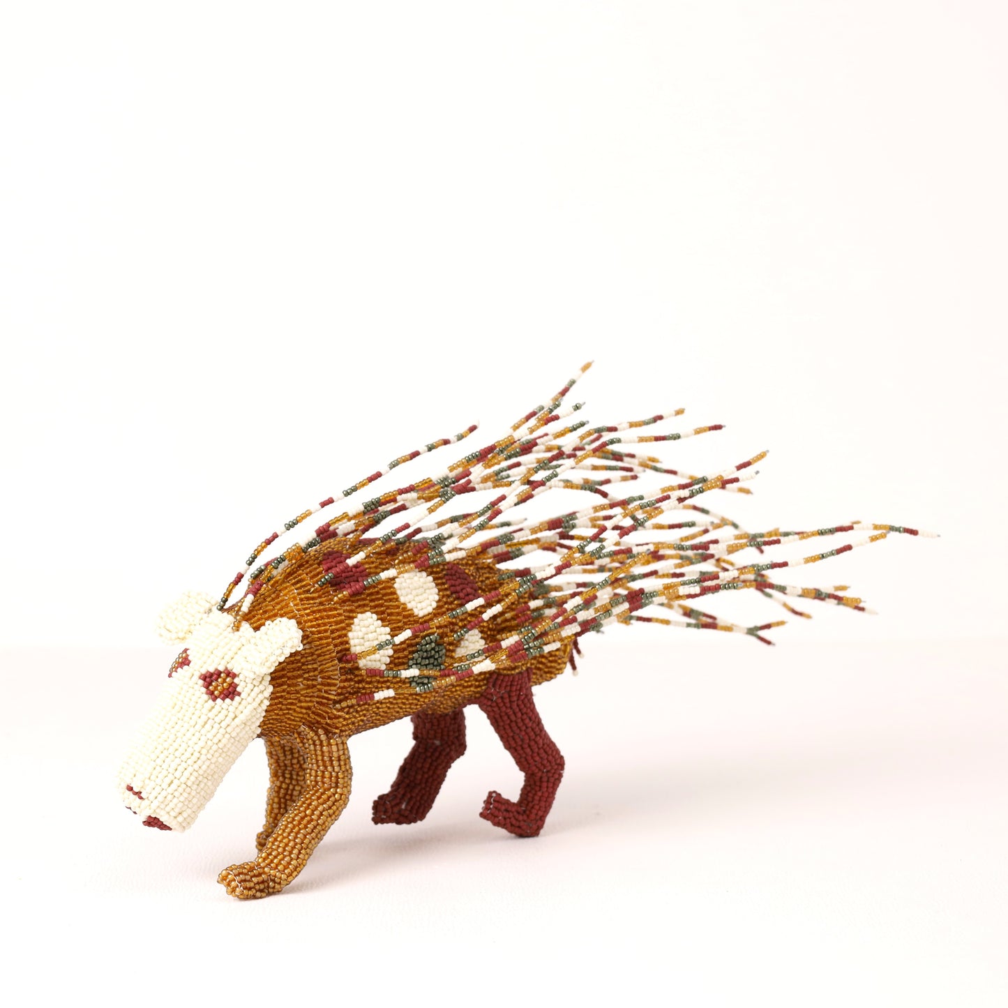 beaded porcupine art