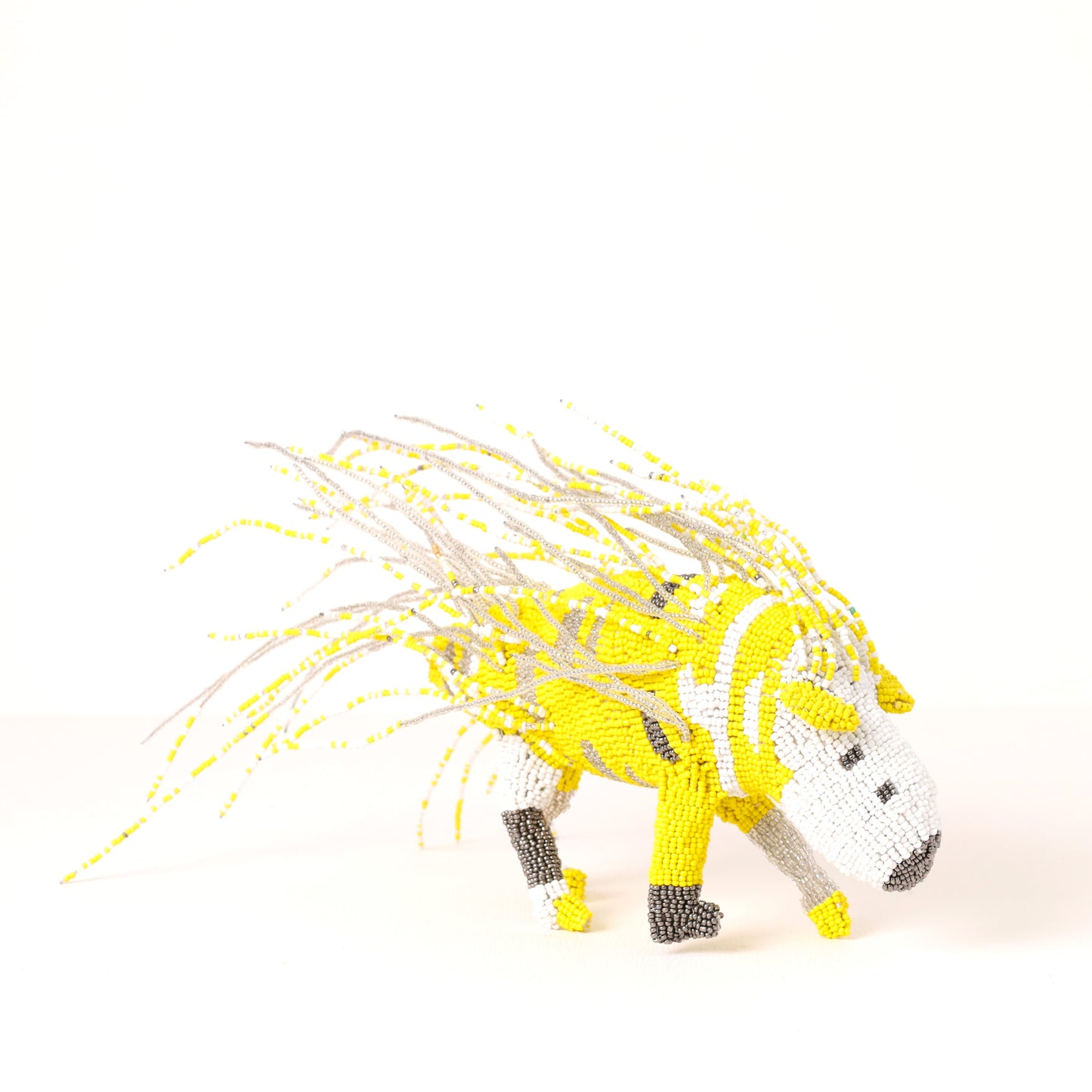 beaded porcupine art