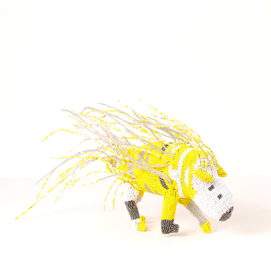 beaded porcupine art