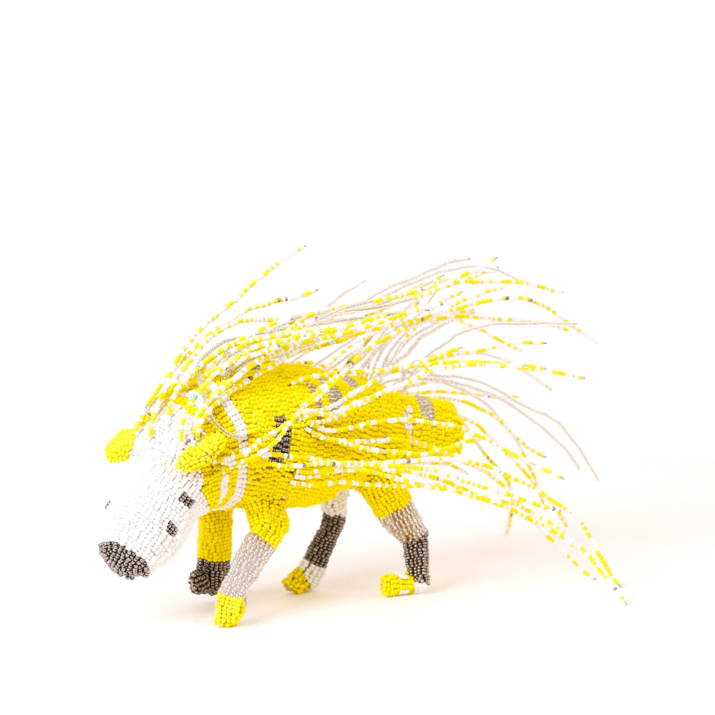 beaded porcupine art