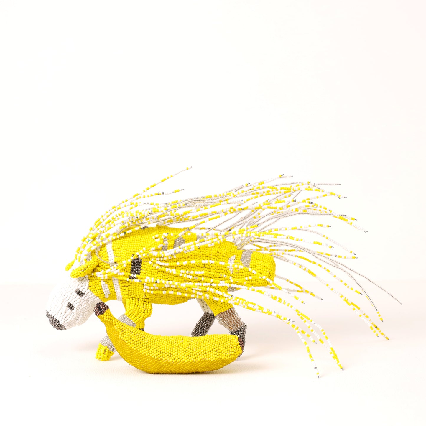 beaded porcupine art