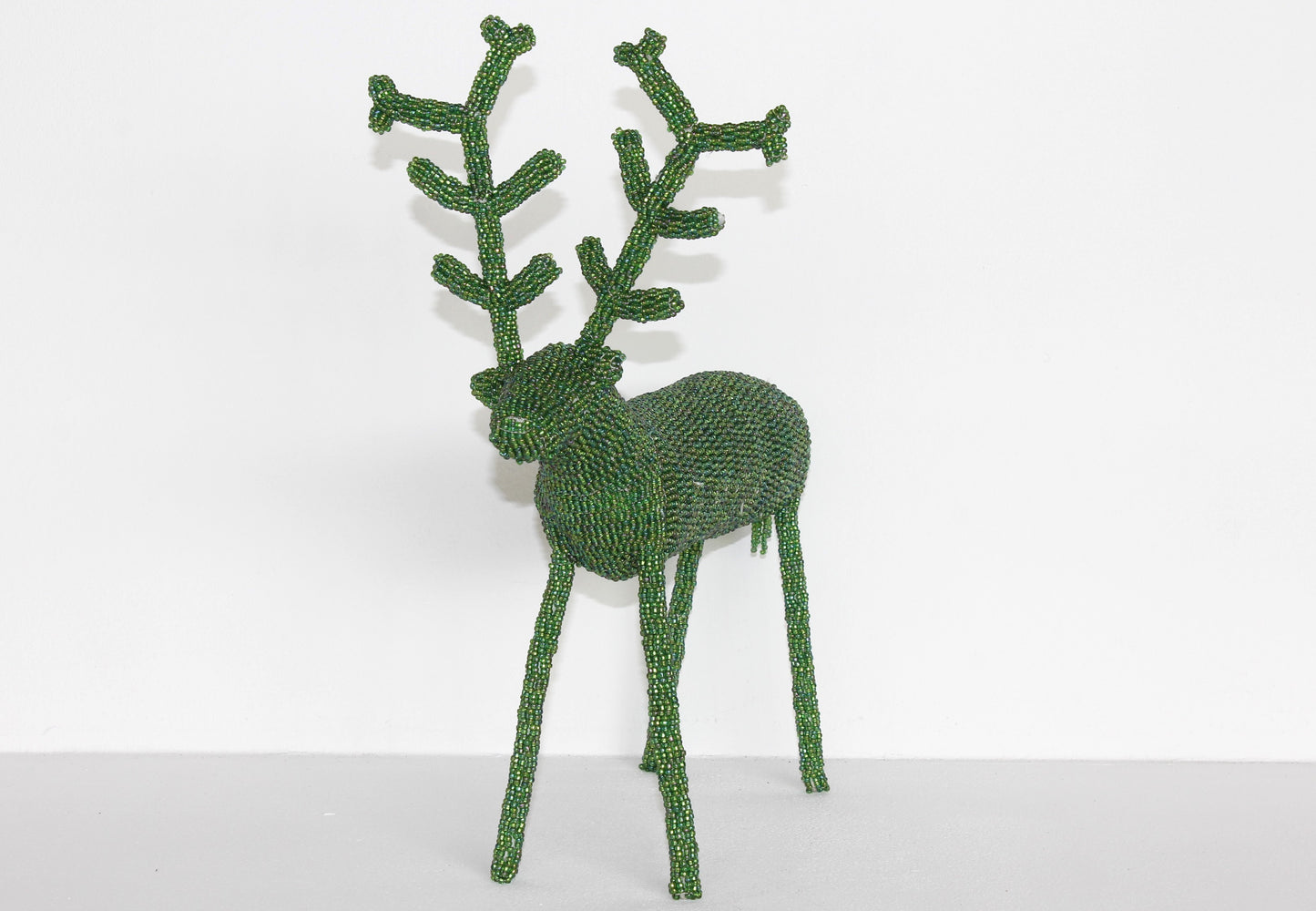 beaded reindeer art