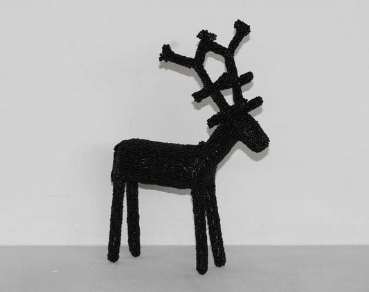 beaded reindeer art