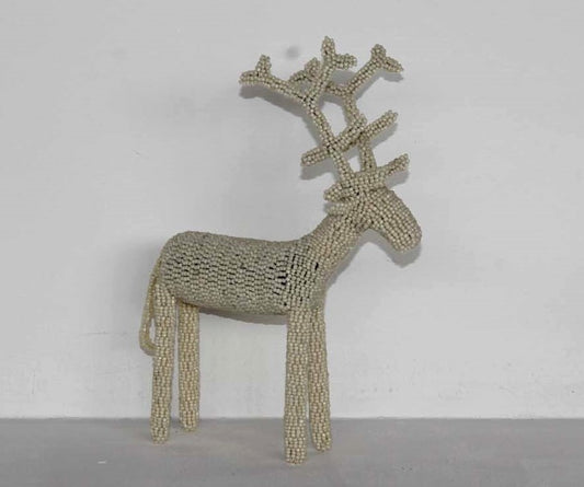 beaded reindeer art