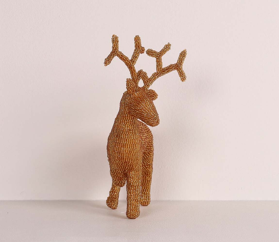 beaded reindeer art