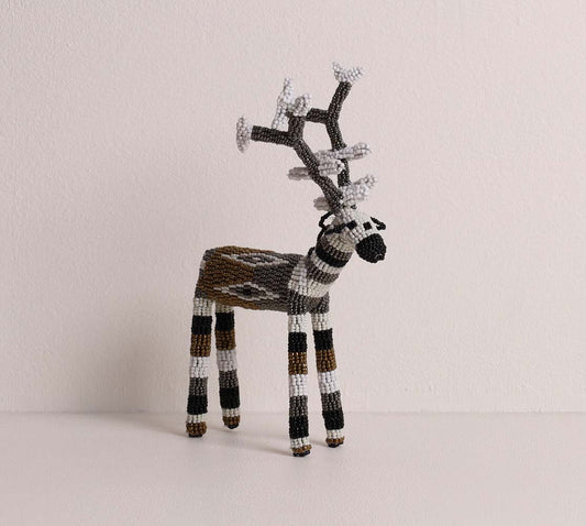 beaded reindeer art