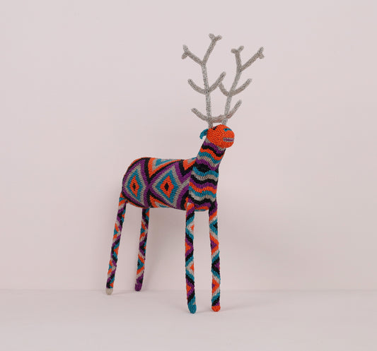 beaded reindeer art