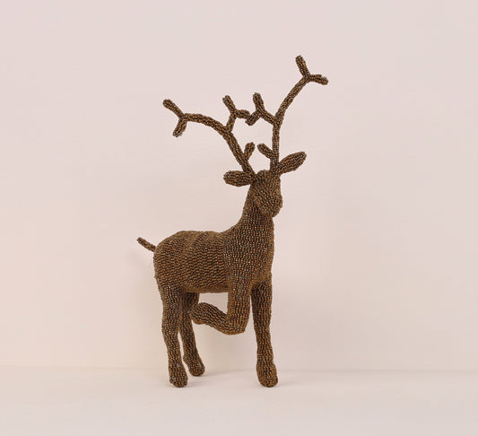 beaded reindeer art