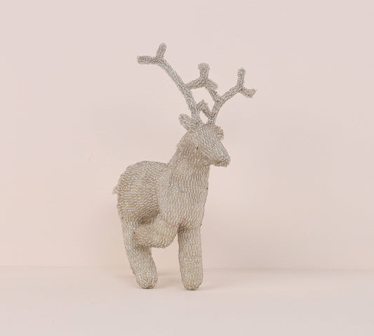 beaded reindeer art