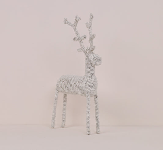 beaded reindeer art