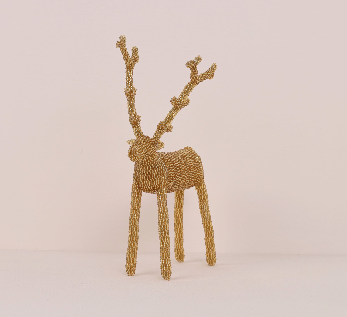 beaded reindeer art