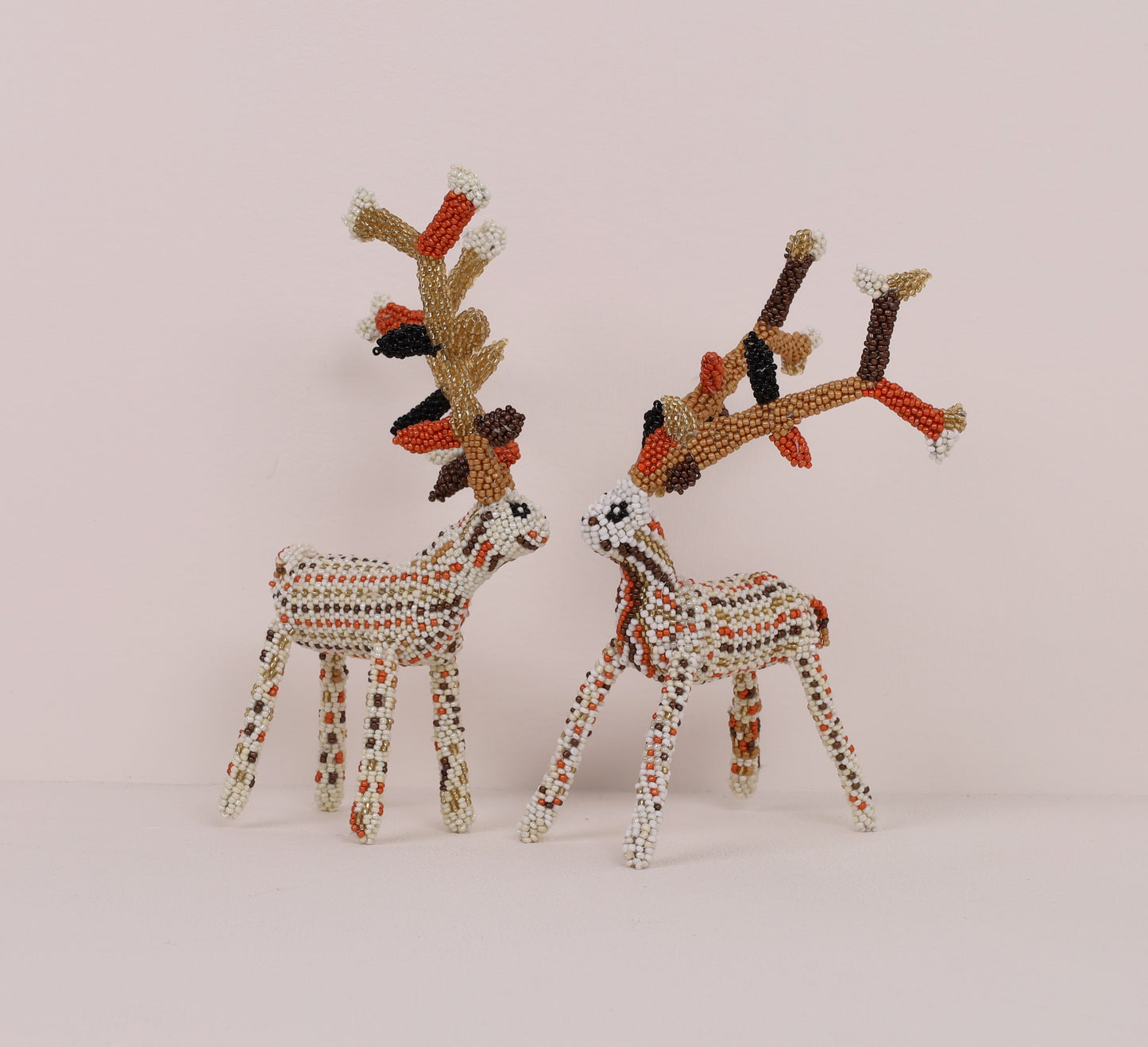 beaded reindeer art