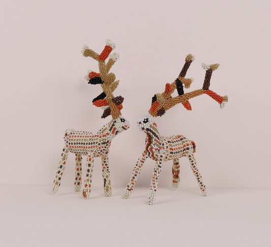 beaded reindeer art