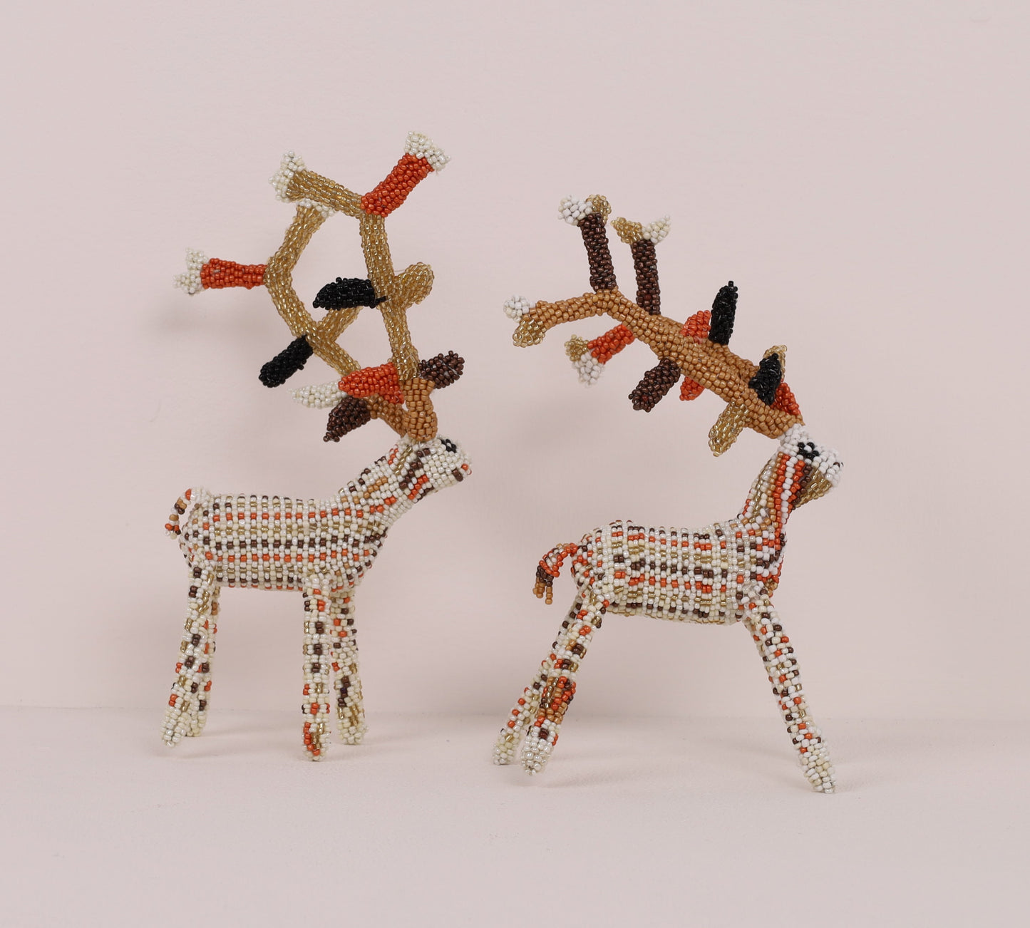 beaded reindeer art