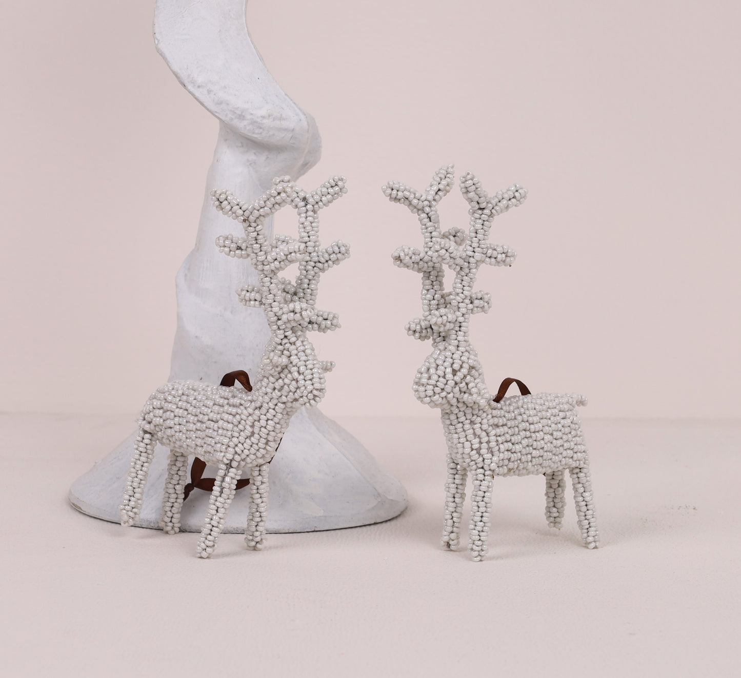 beaded reindeer art