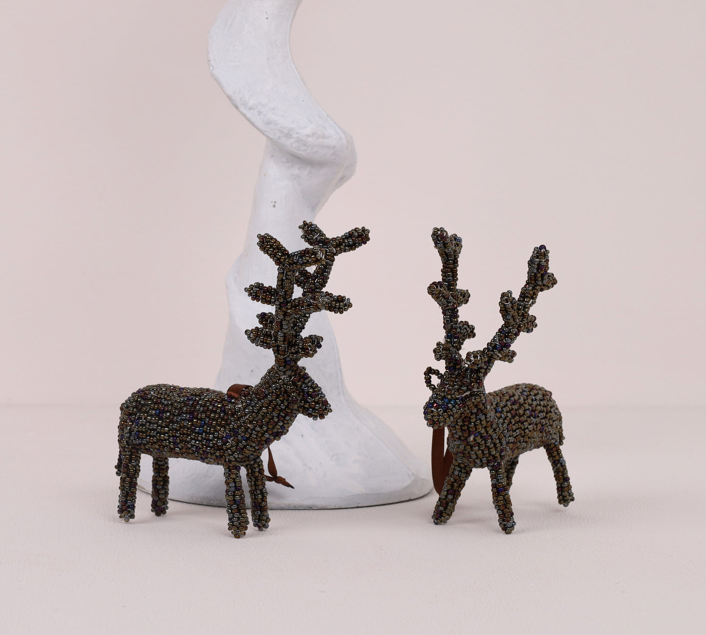 beaded reindeer art