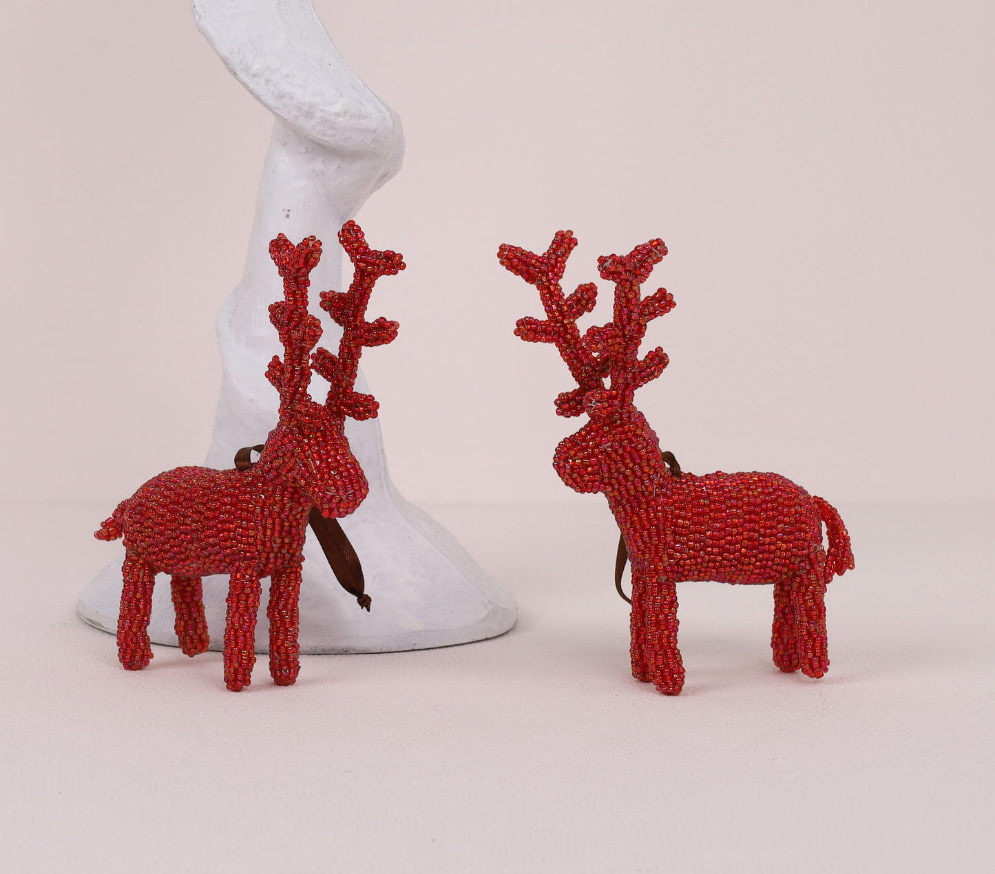 beaded reindeer art