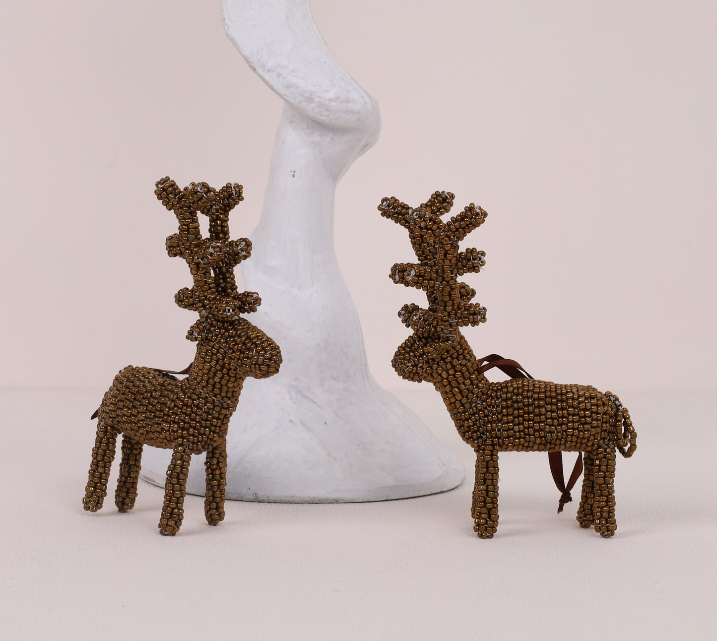 beaded reindeer art