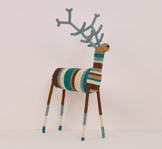 beaded reindeer art