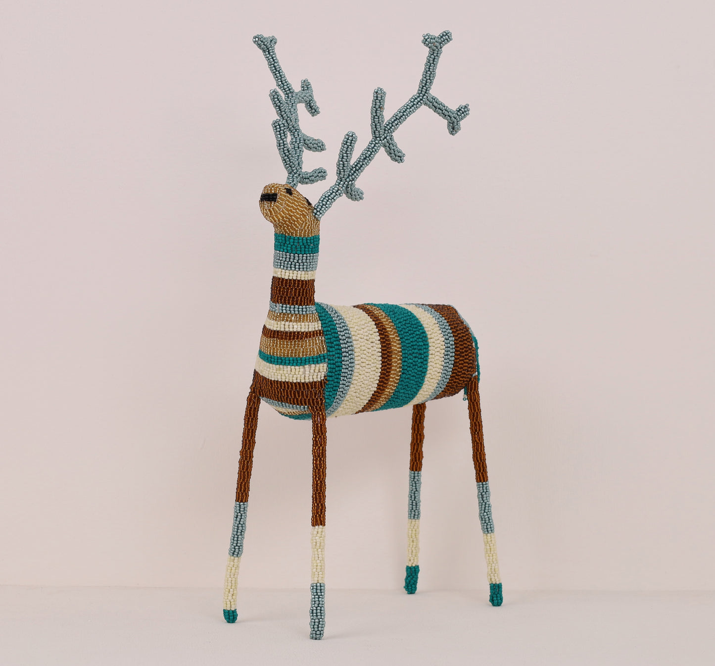 beaded reindeer art