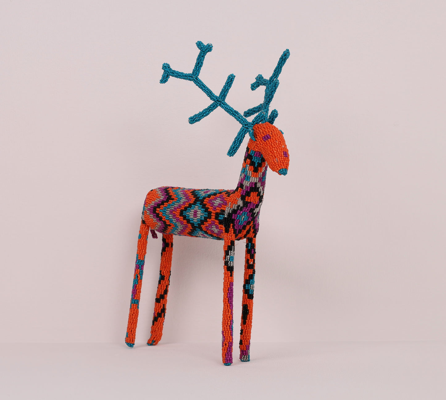 beaded reindeer art
