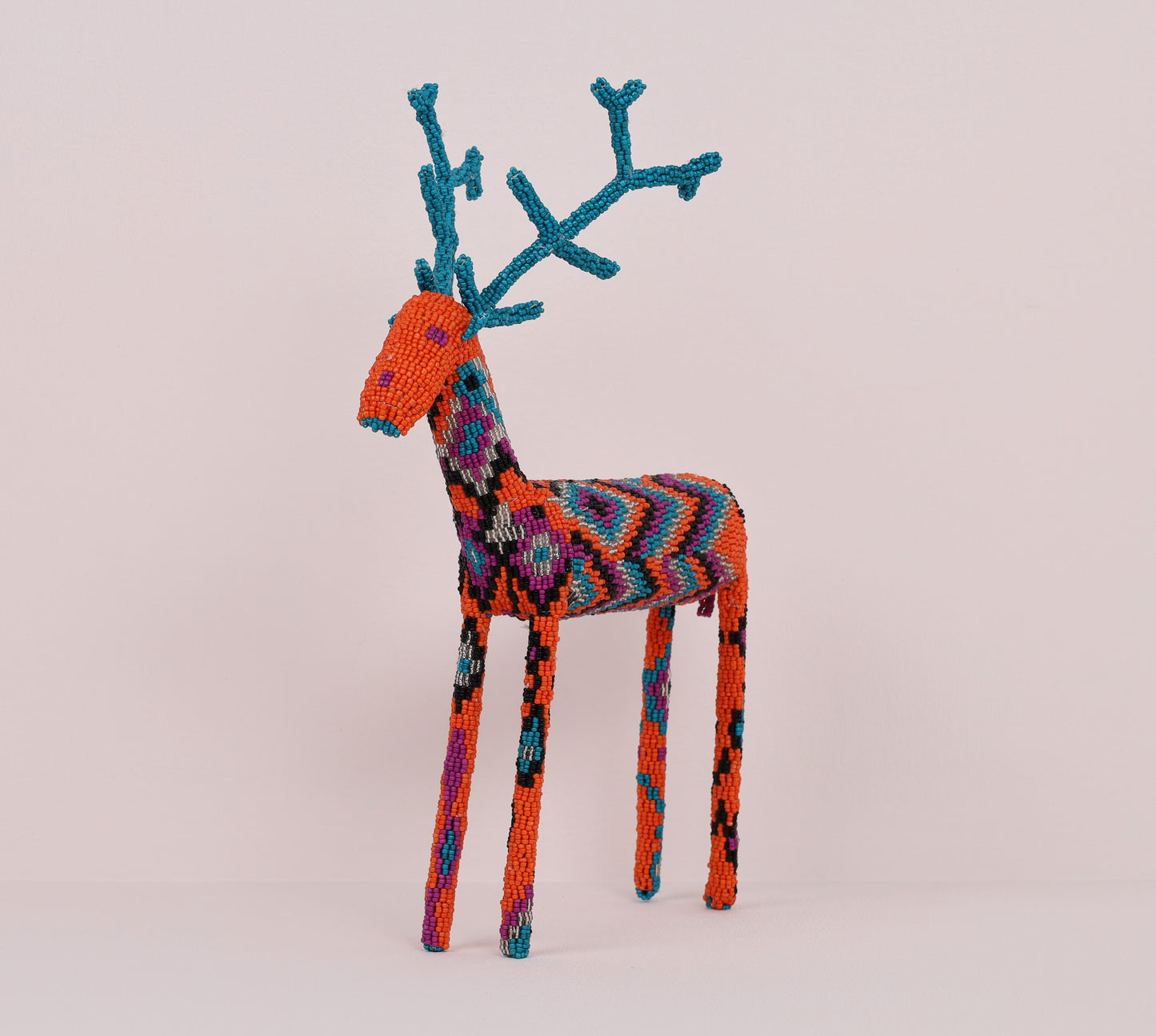 beaded reindeer art
