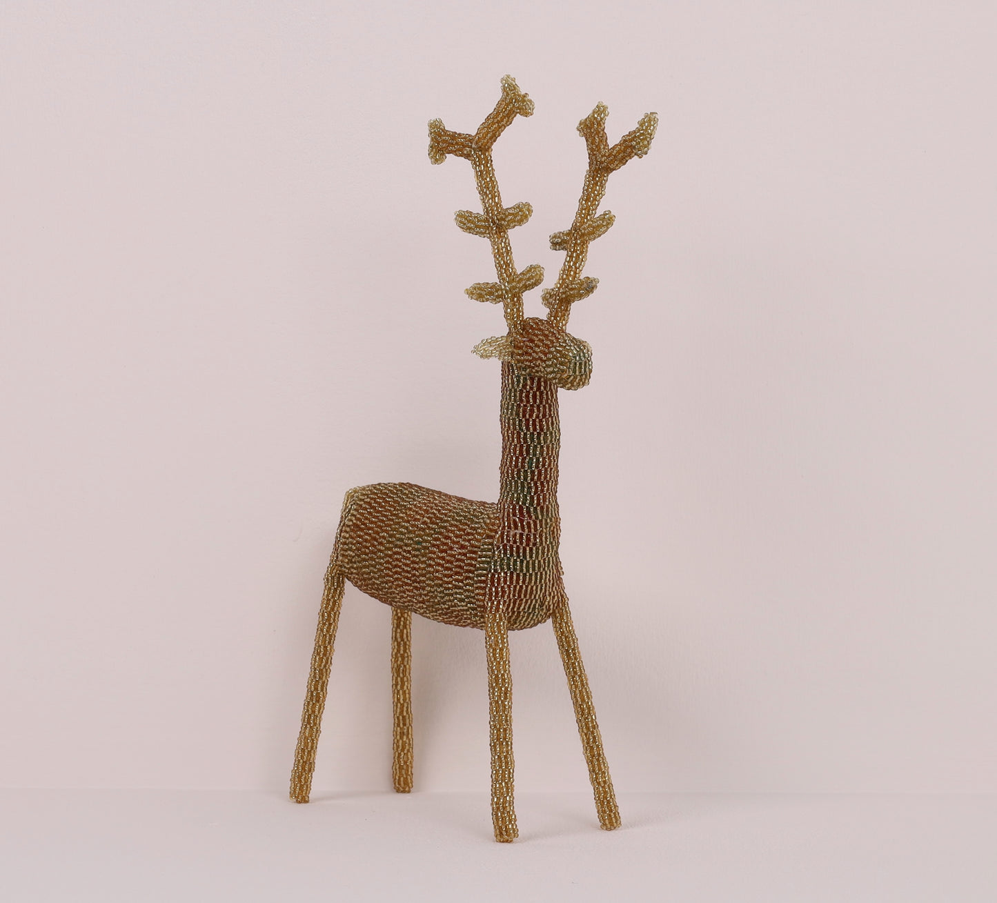 beaded reindeer art