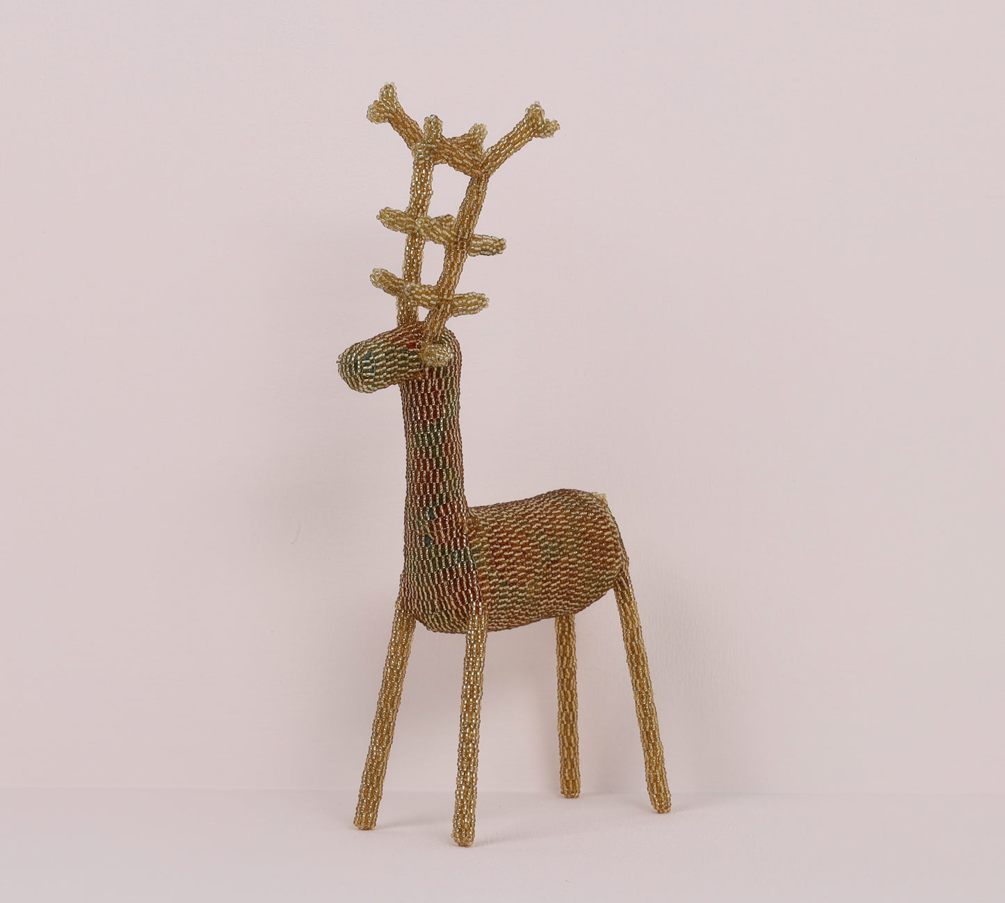 beaded reindeer art