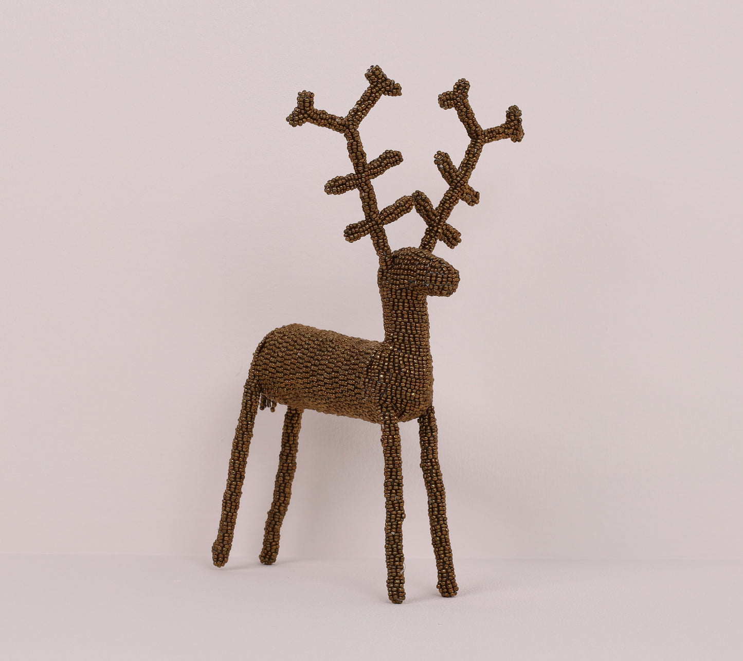 beaded reindeer art