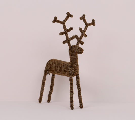 beaded reindeer art