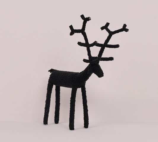 beaded reindeer art