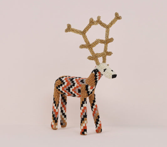 beaded reindeer art