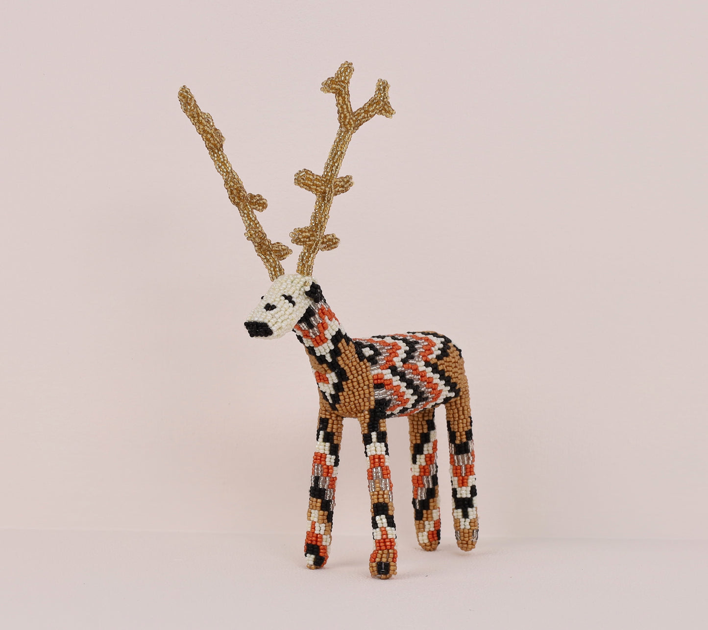 beaded reindeer art