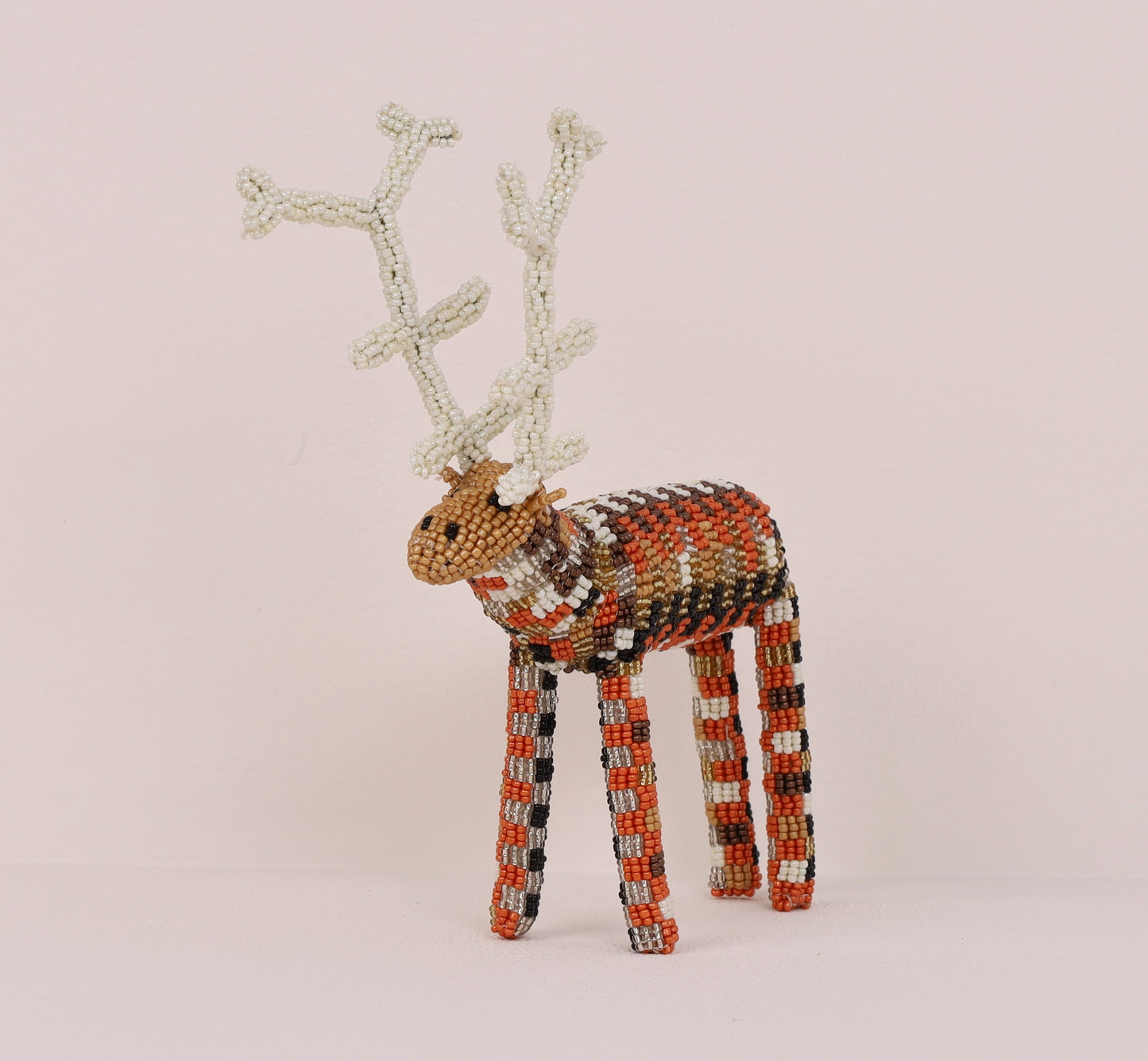 beaded reindeer art