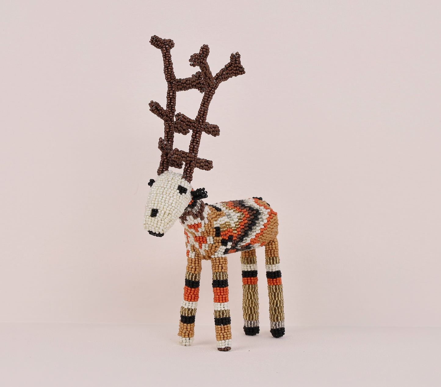 beaded reindeer art